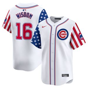 Chicago Cubs #16 Patrick Wisdom White 2024 Independence Day Vapor Limited Stitched Jersey