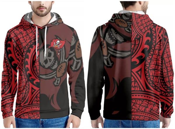 Tampa Bay Buccaneers Red Black Pullover Hoodie