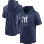 New York Yankees Navy Short Sleeve Pullover Hoodie