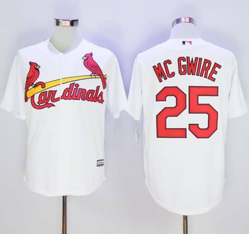 Cardinals #25 Mark McGwire White New Cool Base Stitched Jersey