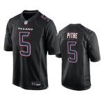 Houston Texans #5 Jalen Pitre Black Fashion Vapor Untouchable Limited Stitched Jersey