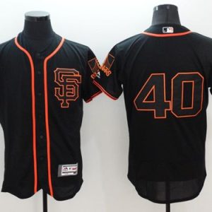 Giants #40 Madison Bumgarner Black Flexbase Authentic Collection Stitched Jersey