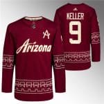 Arizona Coyotes #9 Clayton Keller Garnet Alternate Pro Jersey