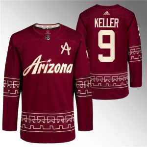 Arizona Coyotes #9 Clayton Keller Garnet Alternate Pro Jersey