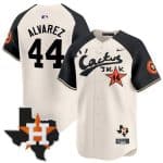 Houston Astros #44 Yordan Alvarez Cream Cactus Jack Vapor Premier Limited Stitched Jersey