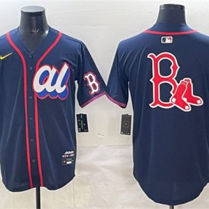 American League Boston Red Sox Team Big Logo Navy 2025 All-Star Edition Limited Stitched Jersey