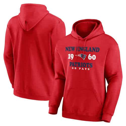 New England Patriots Red Fierce Competitor Pullover Hoodie