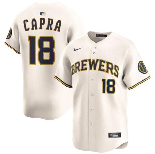 Milwaukee Brewers #18 Vinny Capra Cream 2025 Limited Stitched Jersey