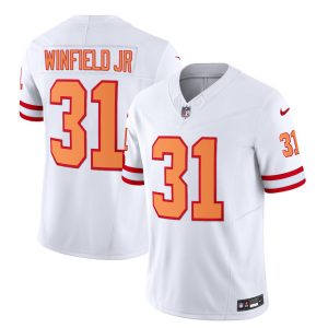 Tampa Bay Buccaneers #31 Antoine Winfield Jr. 2023 F.U.S.E. White Throwback Limited Stitched Jersey