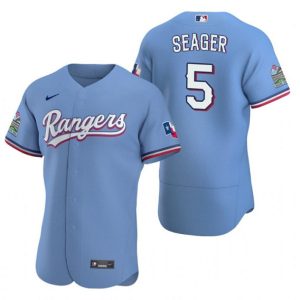 Texas Rangers #5 Corey Seager Light Blue Flex Base Stitched Jersey