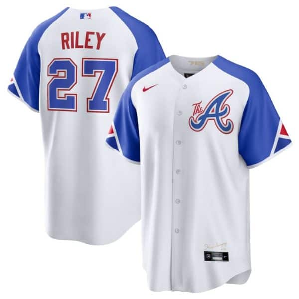 Atlanta Braves Custom White 2023 City Connect Cool Base Stitched Jersey