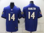 Baltimore Ravens #14 Kyle Hamilton Purple Vapor Untouchable Limited Stitched Jersey