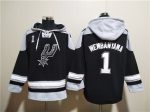 San Antonio Spurs #1 Victor Wembanyama Black Ageless Must-Have Lace-Up Pullover Hoodie