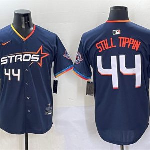 Houston Astros #44 Still Tippin Navy 2025 City Connect With Texas Patch Limited Stitched Jersey
