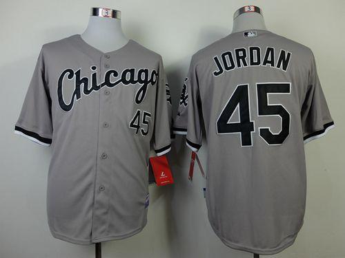 White Sox #45 Michael Jordan Stitched Grey Jersey