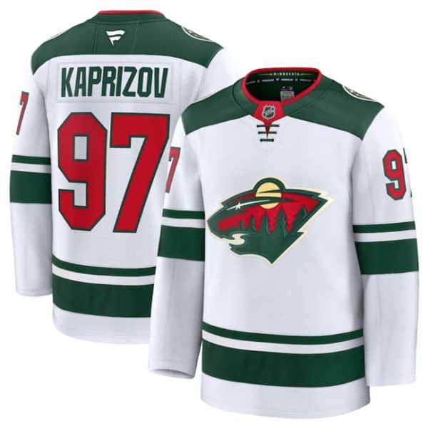 Minnesota Wild #97 Kirill Kaprizov White 2024-25 Away Stitched Jersey