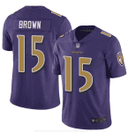 Baltimore Ravens #15 Marquise Brown Purple Color Rush Limited Jersey