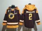 San Diego Padres #2 Xander Bogaerts Brown Gold Ageless Must-Have Lace-Up Pullover Hoodie
