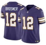 Minnesota Vikings #12 Max Brosmer Purple 2025 F.U.S.E. Throwback Vapor Untouchable Limited Football Stitched Jersey
