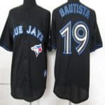 Blue Jays #19 Jose Bautista Black Fashion Stitched Jersey
