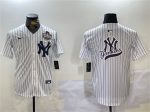New York Yankees White Team Big Logo 2024 World Series Home Limited Stitched Jersey