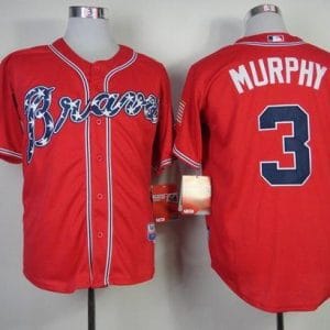 Braves #3 Dale Murphy Red Cool Base Stitched Jersey