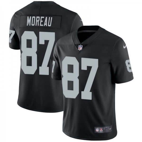 Las Vegas Raiders #87 Foster Moreau Black Vapor Untouchable Limited Stitched Jersey