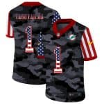 Miami Dolphins #1 Tua Tagovailoa 2020 Camo USA Flag Limited Stitched Jersey