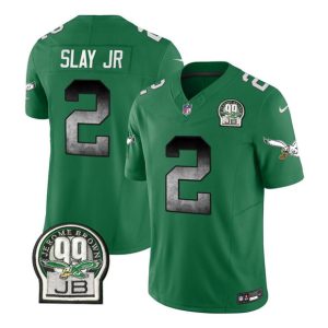 Philadelphia Eagles #2 Darius Slay JR Green 2023 F.U.S.E. Throwback Vapor Untouchable Limited Stitched Jersey
