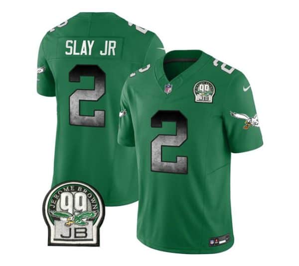 Philadelphia Eagles #2 Darius Slay JR Green 2023 F.U.S.E. Throwback Vapor Untouchable Limited Stitched Jersey