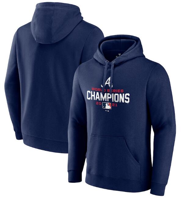 Atlanta Braves 2021 Navy World Series Champions Pullover Hoodie
