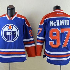 Oilers #97 Connor McDavid Light Blue Stitched Jersey