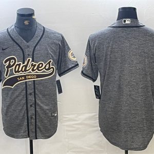 San Diego Padres Blank Gray Cool Base Stitched Jersey