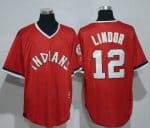 Indians #12 Francisco Lindor Red 1978 Turn Back The Clock Stitched Jersey