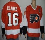 Flyers #16 Bobby Clarke Orange Stitched Jersey