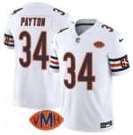 Chicago Bears #34 Walter Payton White 2025 F.U.S.E. With VMH Patch Vapor Untouchable Limited Football Stitched Jersey