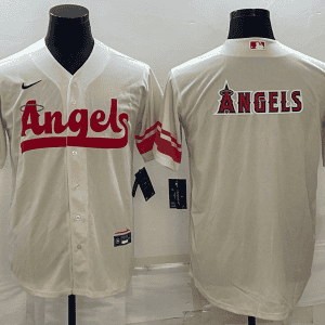 Los Angeles Angels Cream City Connect Team Big Logo Cool Base Stitched Jersey