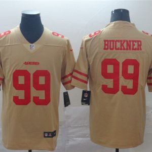 San Francisco 49ers #99 DeForest Buckner Gold Inverted Legend Stitched Jersey