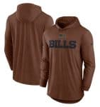 Buffalo Bills 2023 Brown Salute To Service Lightweight Long Sleeve Hoodie