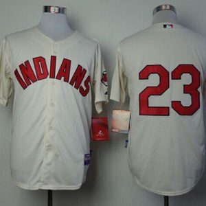 Indians #23 Michael Brantley Cream Alternate 2 Cool Base Stitched Jersey