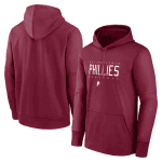 Philadelphia Phillies Burgundy Pregame Performance Pullover Hoodie