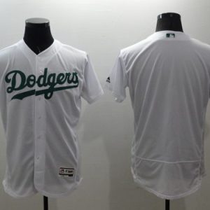 Dodgers Blank White Celtic Flexbase Authentic Collection Stitched Jersey