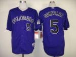 Rockies #5 Carlos Gonzalez Purple Cool Base Stitched Jersey