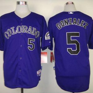 Rockies #5 Carlos Gonzalez Purple Cool Base Stitched Jersey