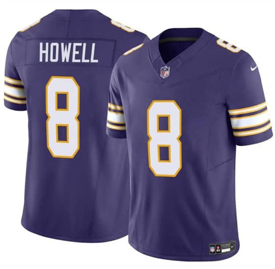 Minnesota Vikings #8 Sam Howell Purple 2023 F.U.S.E. Throwback Vapor Untouchable Limited Football Stitched Jersey