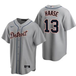 Detroit Tigers #13 Eric Haase Gray Cool Base Stitched Jersey