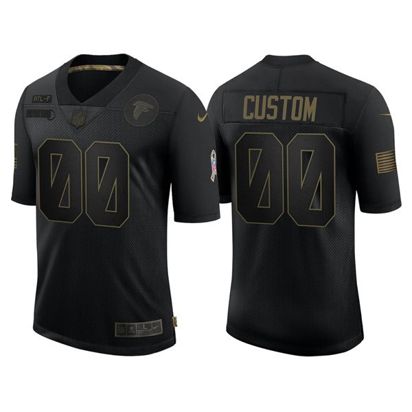 Atlanta Falcons Customized Custom 2020 Black Salute To Service Limited Stitched Jersey