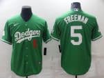 Los Angeles Dodgers #5 Freddie Freeman Green Stitched Baseball Jersey
