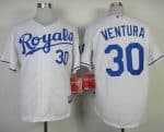 Royals #30 Yordano Ventura White Cool Base Stitched Jersey