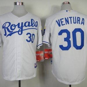 Royals #30 Yordano Ventura White Cool Base Stitched Jersey